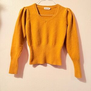 Molly Bracken Mustard V-Neck Sweater